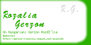 rozalia gerzon business card